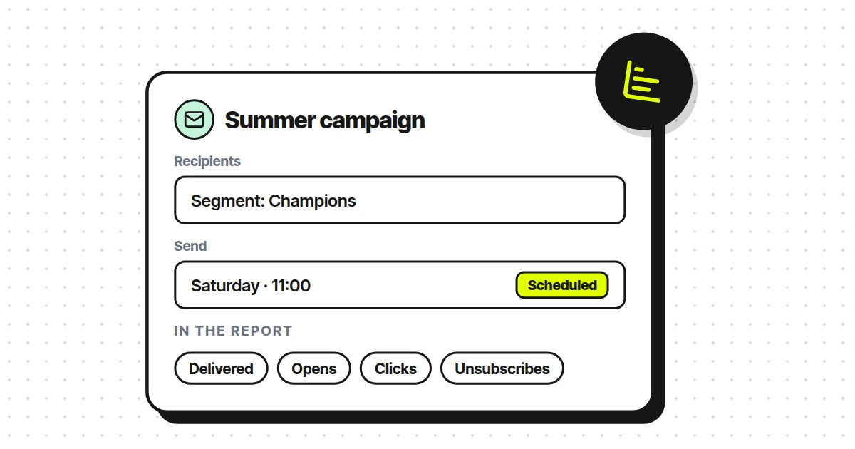 Send your campaign to a segment and see the results