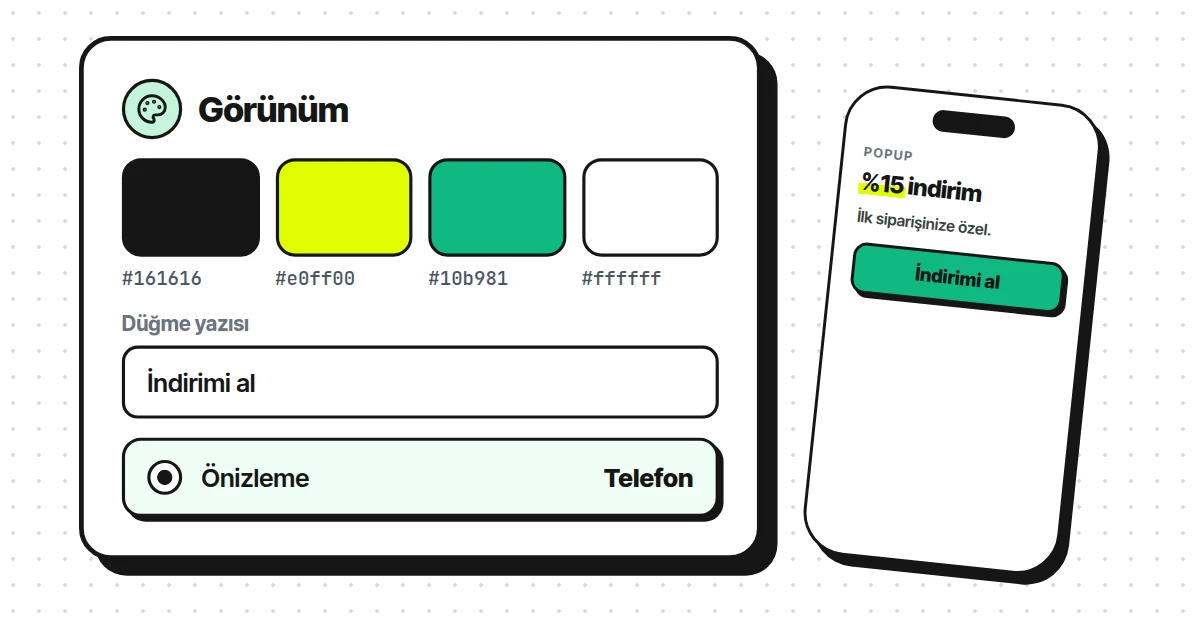 Marka kimliğinize uygun popup'lar tasarlayın