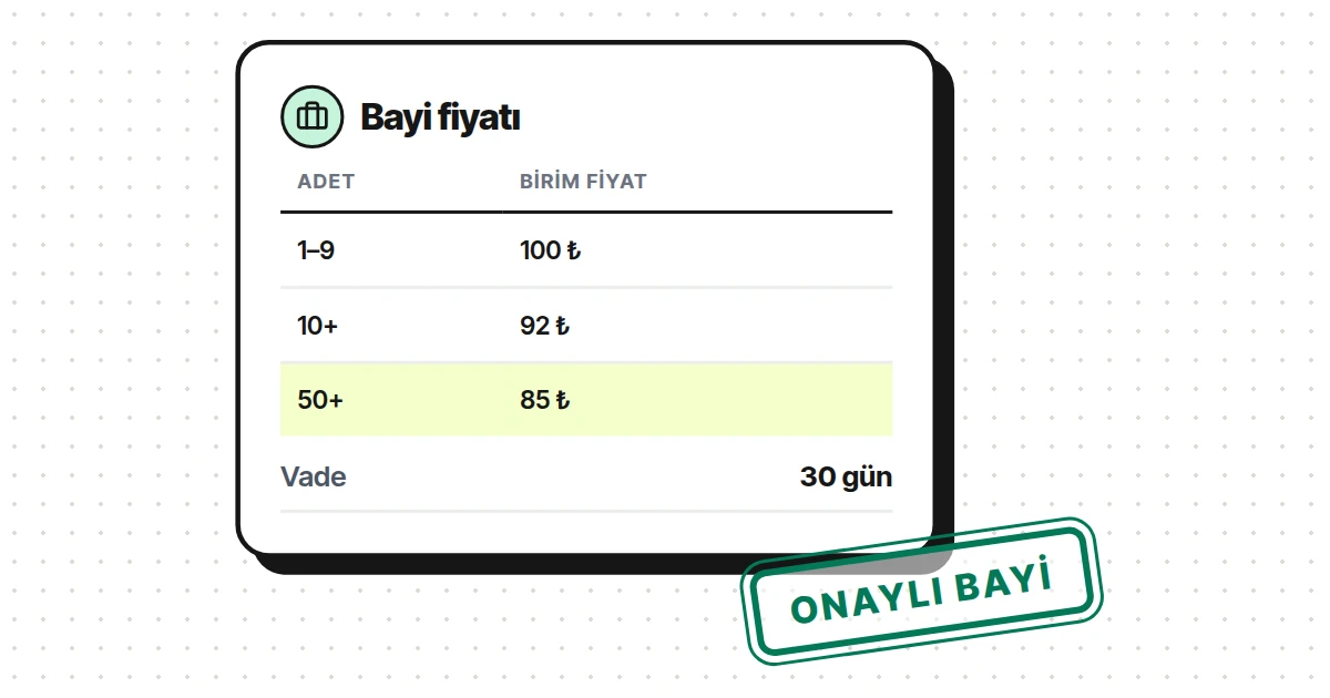 Bayilerine özel fiyatlı, kendi kendine sipariş panelini ver