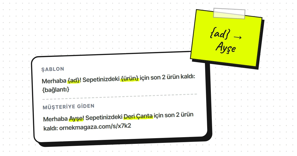 Her müşteriye özel, kişisel hissettiren mesajlar