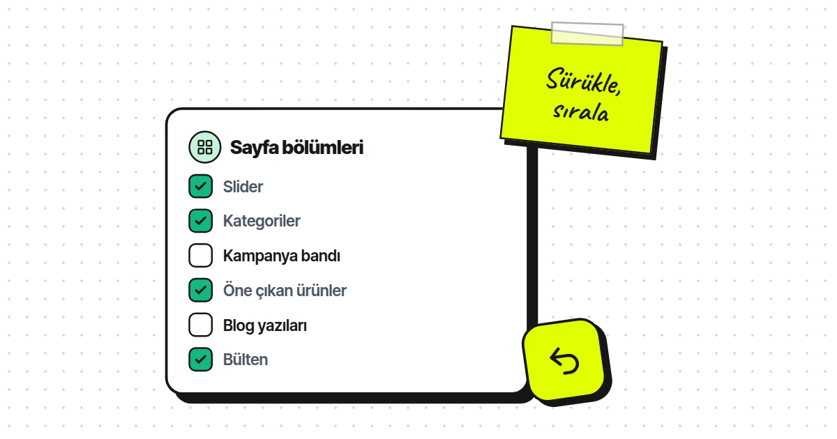 Ana sayfada neyin görüneceğine siz karar verirsiniz