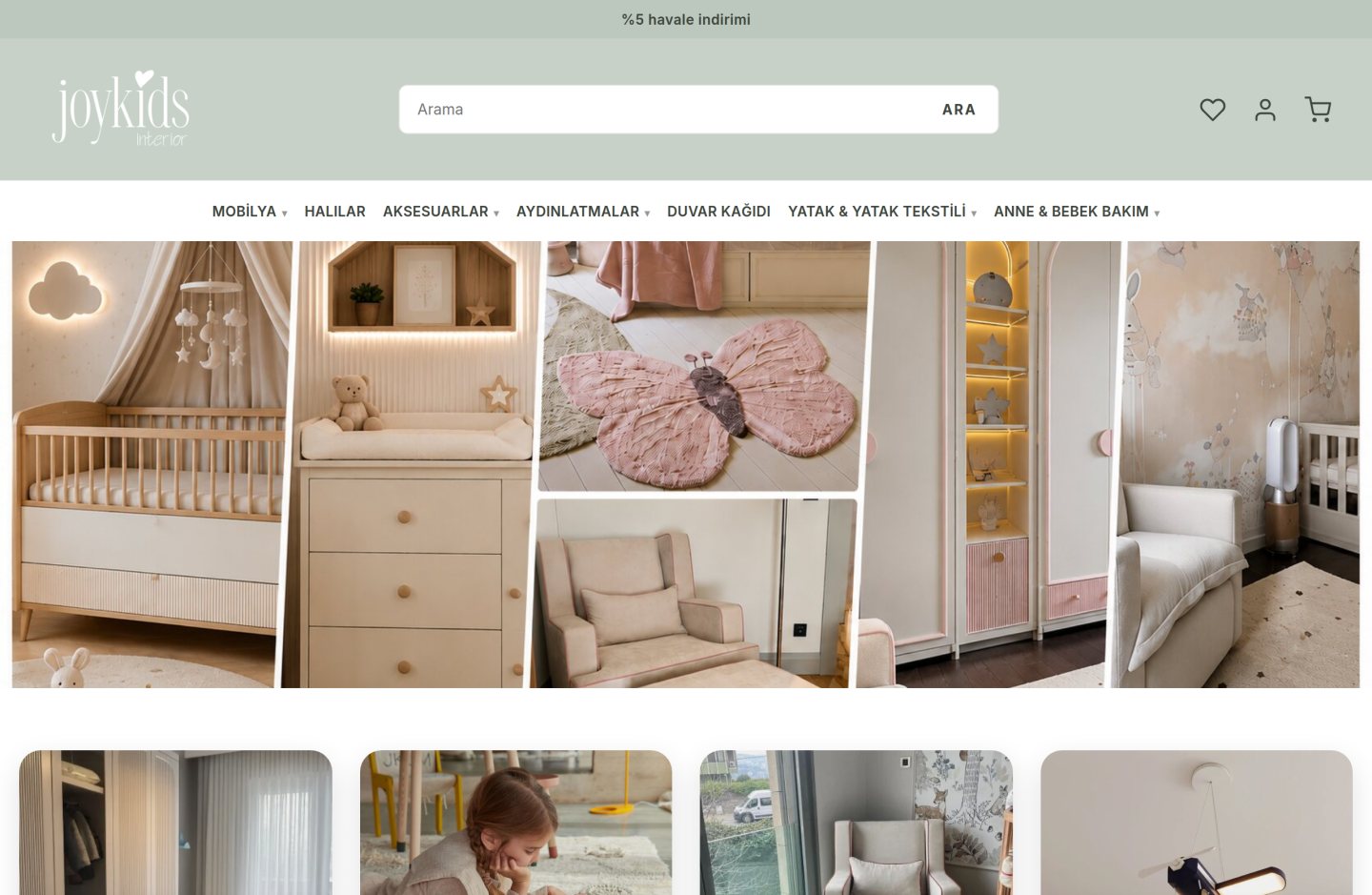 joykidsinterior — Fenikya ile kurulmuş mağaza vitrini